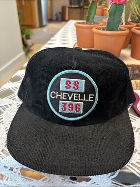 Vintage SS 396 Black Corduroy Hat